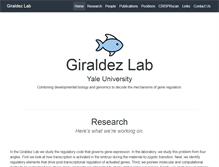 Tablet Screenshot of giraldezlab.org